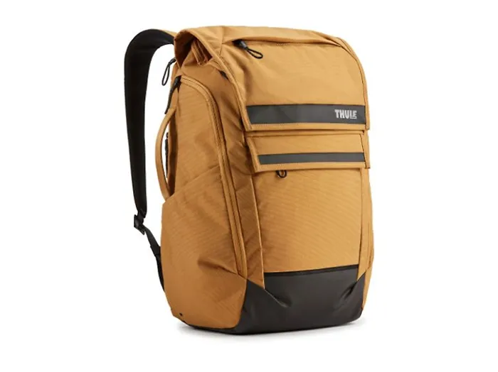 The nylon Thule Paramount backpack with a white background.
