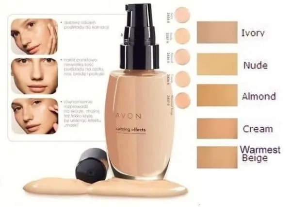Палитра тонального крема Avon Calming Effects